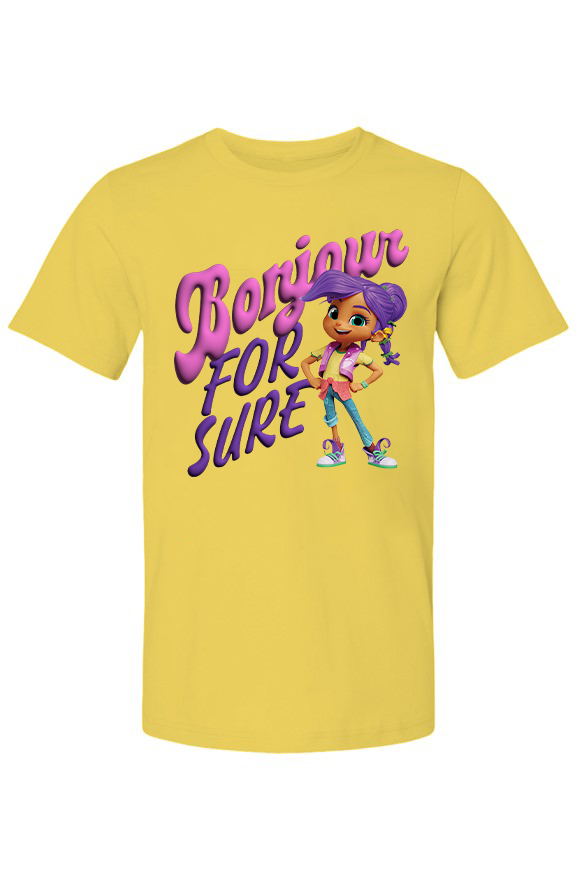 Bonjour For Sure Adult Jersey Tee