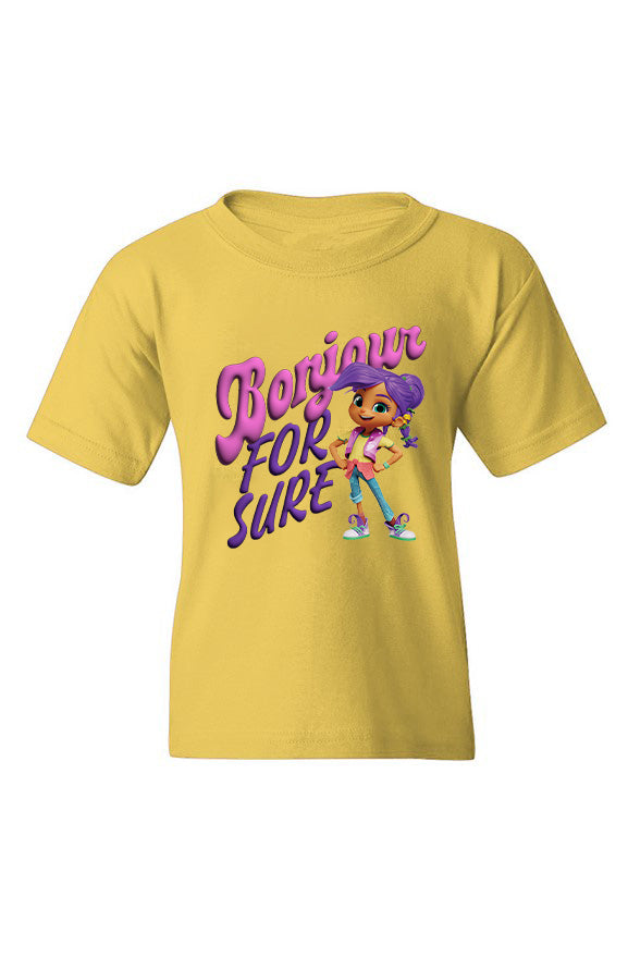 Bonjour For Sure Toddler & Youth Jersey Tee